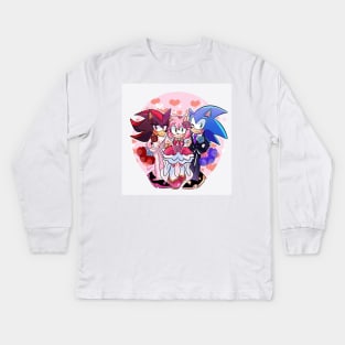 Shadow x amy x sonic Kids Long Sleeve T-Shirt